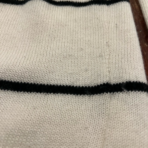 Striped White Club Monaco Cashmere Cardigan Size M - Picture 10 of 10